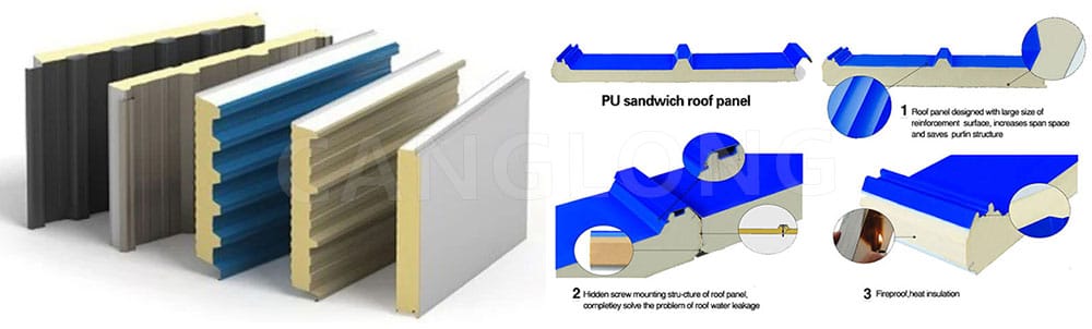 PU Sandwich Roof Panel