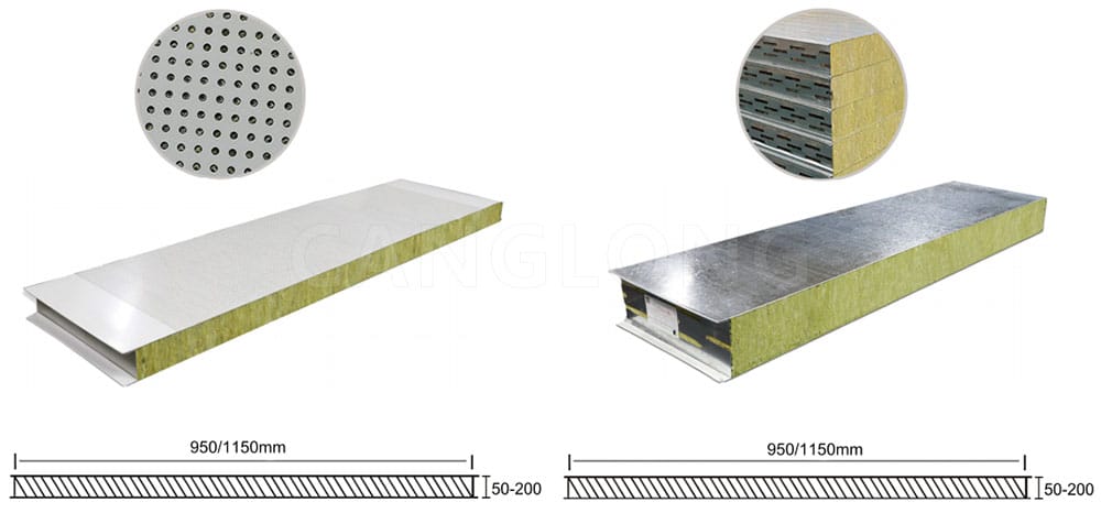 Glass Wool Fireproof Sandwich Panel