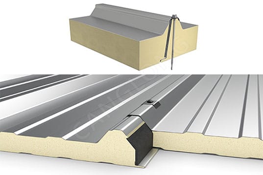 75mm Thick 4-Ribs PUF Panel Roof
