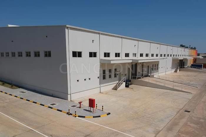 4950㎡ prefabricated workshop is in Ghana 4950㎡ prefabricated workshop is in Ghana