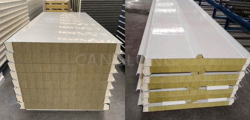 polyurethane edge sealing rock wool panel