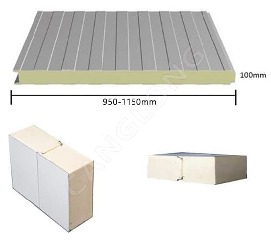100mm PU Sandwich Wall Panel