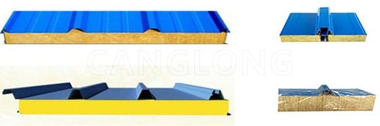 100mm Rock Wool Roof Panel With 4 Ribs