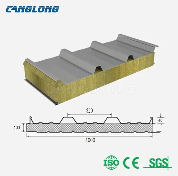 100mm Rock Wool Roof Panel With 4 Ribs 100mm Rock Wool Roof Panel With 4 Ribs