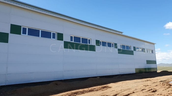 factory building made of rock wool panel