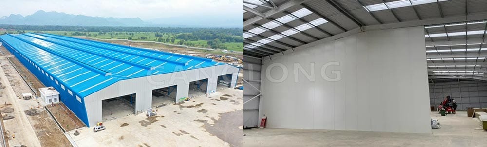 sandwich panel building