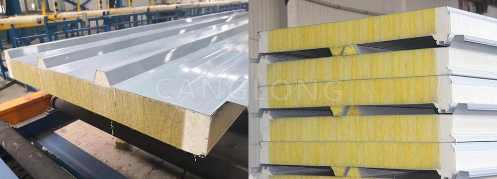 120mm PU Sealing Rockwool Roof Sandwich Panel