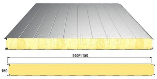 150mm Rock Wool Sandwich Wall Panel