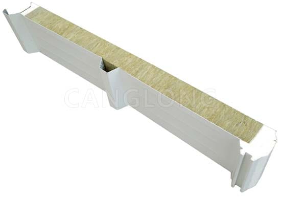 PU+Rock Mineral Wool Sandwich Panel for Roof With 3-ribs