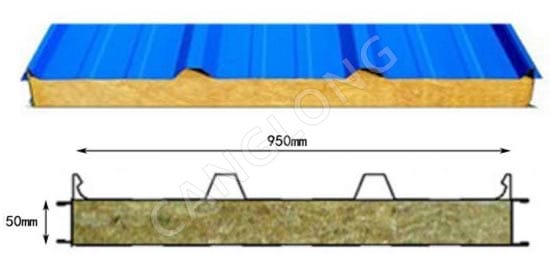 50mm Fire Rated Mineral Wool Roof Panel