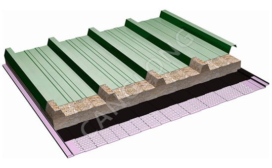 fire rated mineral wool roof panel