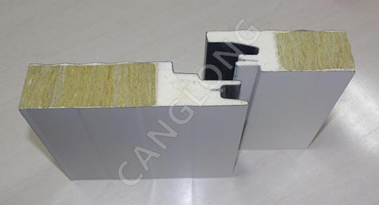 Polyurethane Edge Sealing Rock Wool Sandwich Wall Panel