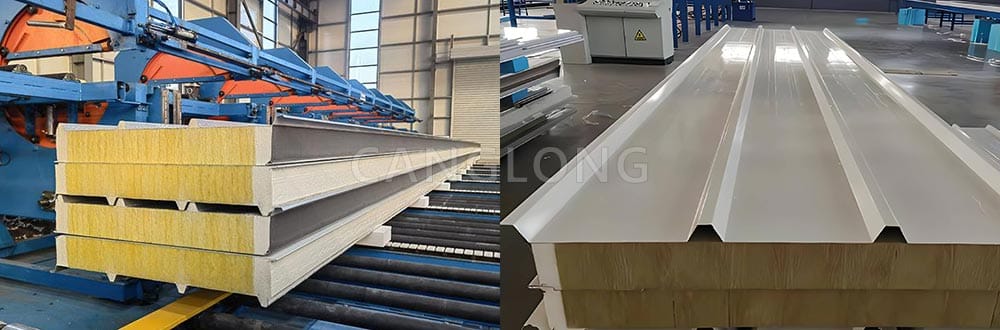 75mm Polyurethane Edge Banding Rock Wool Roof Board