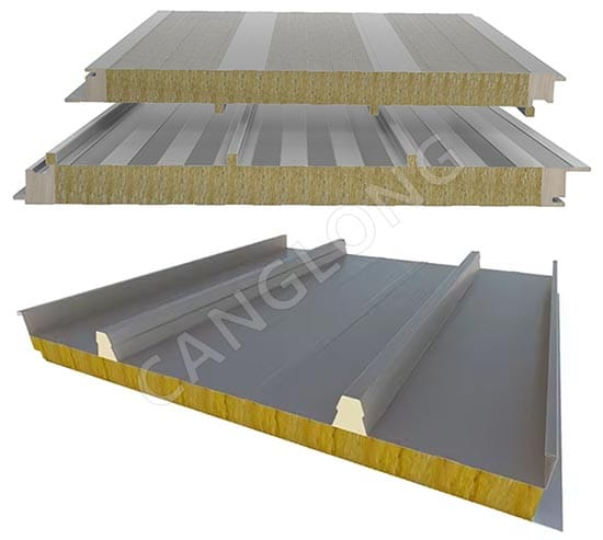 PU Foam Edge Sealing Rockwool Roof Panel