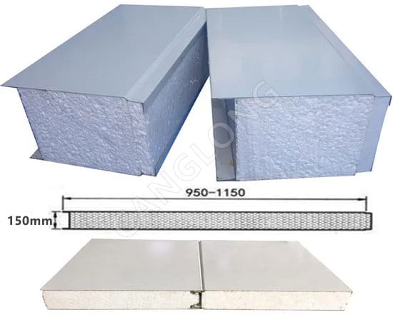 150mm thickness EPS Wall Sandwich Panel