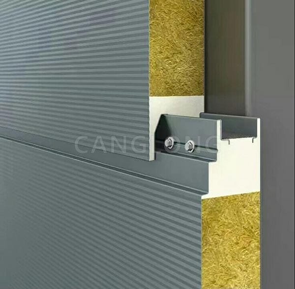 polyurethane edge banding rock wool sandwich panel