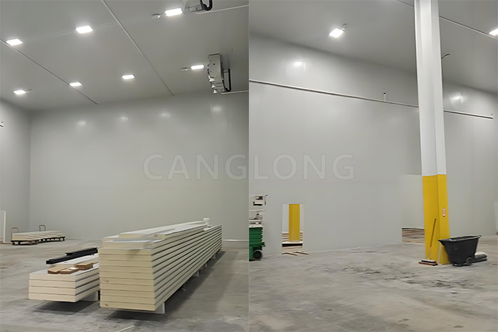 PU cold room panel installation for American cold storage PU cold room panel installation for American cold storage