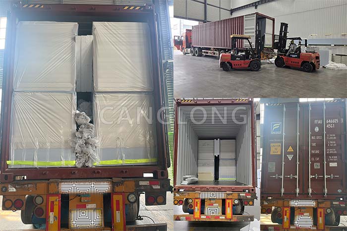 50mm polyurethane wall panels packed