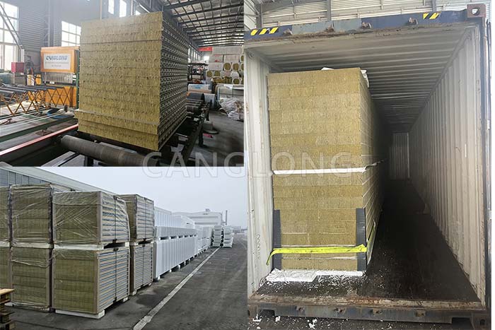 insulation rock wool sandwich panel