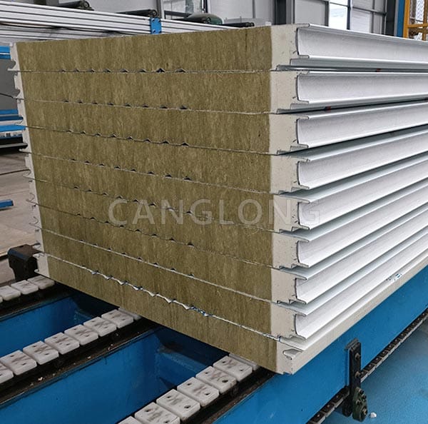 pu foam edge sealing rock wool sandwich panel