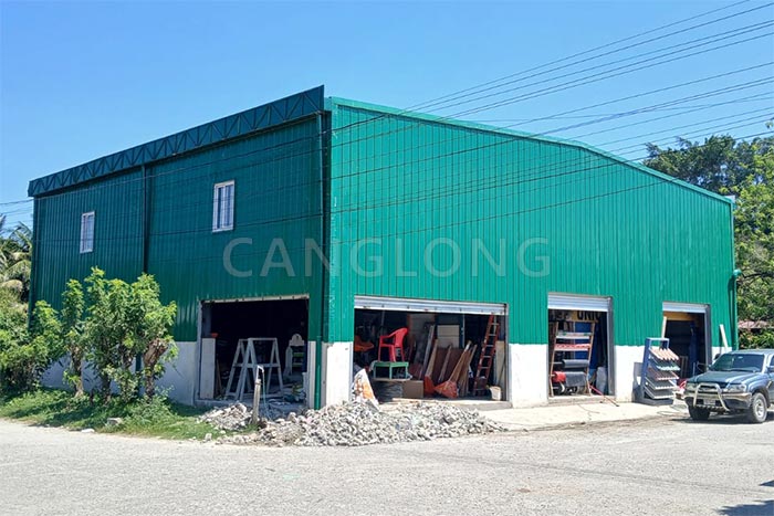 Metal sheet warehouse building in Honduras Metal sheet warehouse building in Honduras