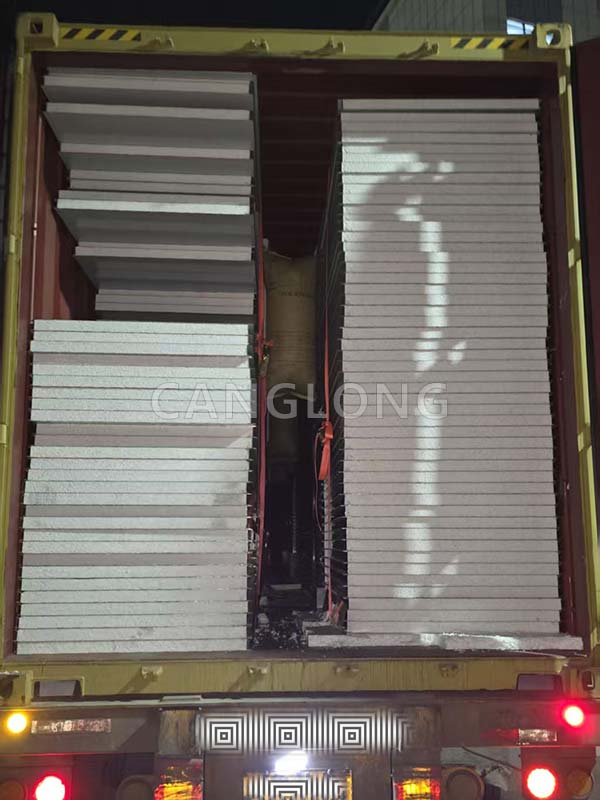 EPS insulation wall panels for factory building shipped to Guyana EPS insulation wall panels for factory building shipped to Guyana