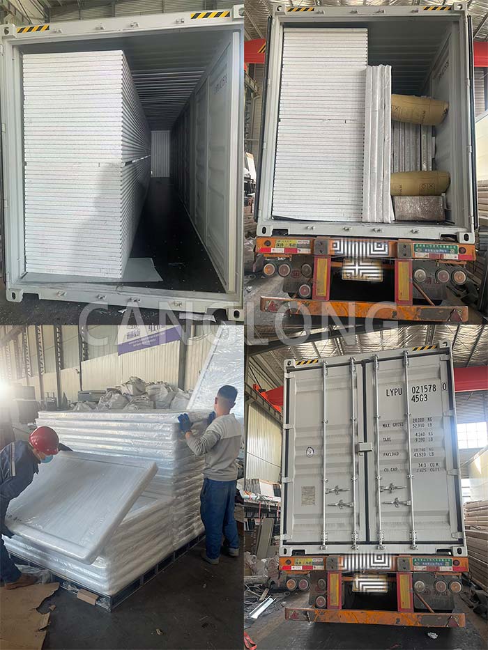 polystyrene sandwich wall panels shipment