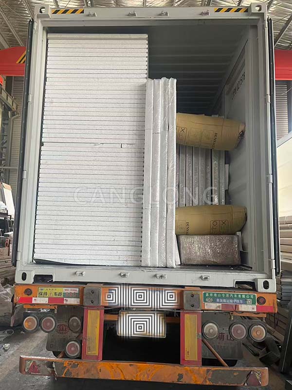 polystyrene sandwich wall panels shipment