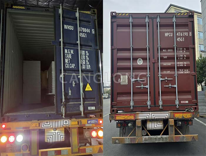 EPS foam sandwich panels shipped