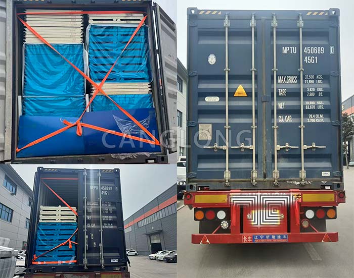 50mm PIR sandwich panels shipment