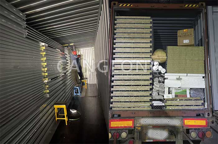 rock wool fireproof boards shipment
