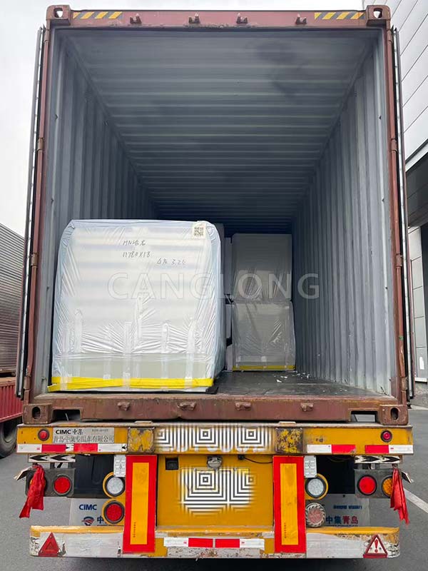 PIR sandwich panels packaged and shipped