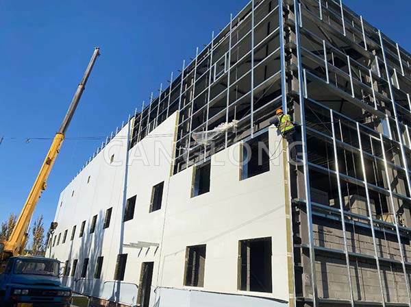rock wool board installation for steel building