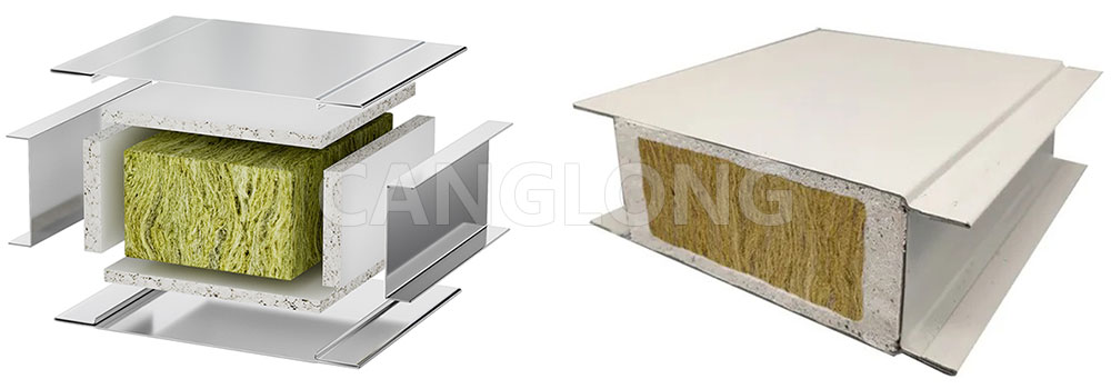 Structural of Rock Wool Core Magnesium Oxide Board