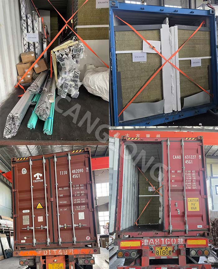 rock wool sandwich wall panel shipment