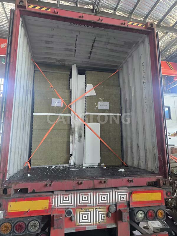 rock wool sandwich wall panel shipment